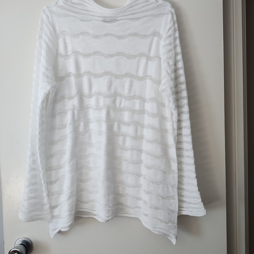 OSKA White Ripple Knit Sweater L - Picture 3 of 4